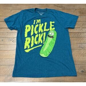 Rick And Morty I'm Pickle Rick T-Shirt Blue Green Adult Swim Spencers Gift - M